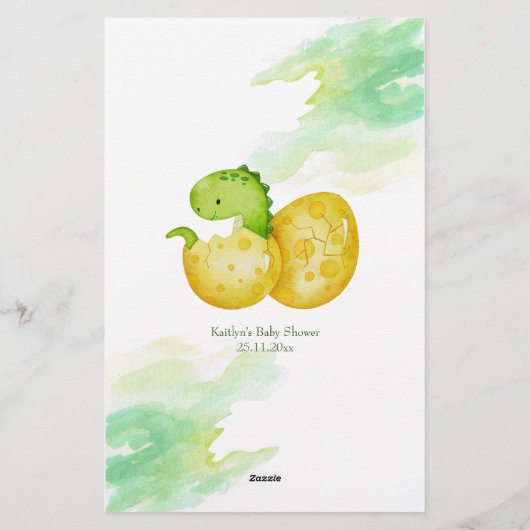 赤ちゃんシャワー予測ゲームハッチ近日卵 便箋 (裏面)