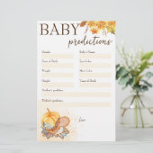 赤ちゃんシャワー予測ゲーム少しカボチャ 便箋 (スタンド正面)