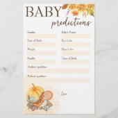 赤ちゃんシャワー予測ゲーム少しカボチャ 便箋 (正面)