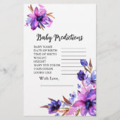 赤ちゃんシャワー予測パープルピンクのラベンダー花 (正面)