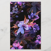 赤ちゃんシャワー予測パープルピンクのラベンダー花 (裏面)