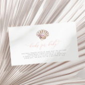 赤ちゃんシャワー予約リクエストのための小さな真珠の本 エンクロージャーカード