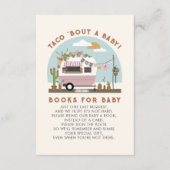 赤ちゃんシャワー予約リクエストのピンク エンクロージャーカード (正面)