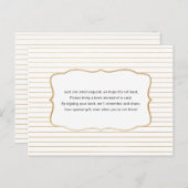 赤ちゃんシャワー予約リクエストカード、白金ゴールド インビテーションポストカード (正面/裏面)