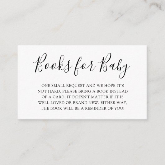 赤ちゃんシャワー予約リクエスト エンクロージャーカード (正面)