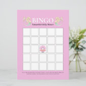 赤ちゃんシャワー人魚マザーピンクホワイトビンゴ 招待状 (スタンド正面)