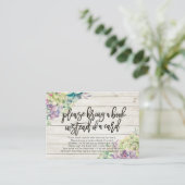 赤ちゃんシャワー代わりに本を持ってきてね エンクロージャーカード (スタンド正面)