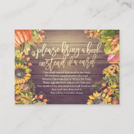 赤ちゃんシャワー代わりに本を持ってきてね エンクロージャーカード