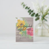 赤ちゃんシャワー代わりに本を持ってきてね エンクロージャーカード (スタンド正面)