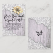 赤ちゃんシャワー代わりに本を持ってきてね エンクロージャーカード (正面/裏面)