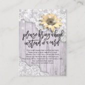 赤ちゃんシャワー代わりに本を持ってきてね エンクロージャーカード (正面)