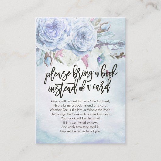 赤ちゃんシャワー代わりに本を持ってきてね エンクロージャーカード (正面)