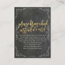 赤ちゃんシャワー代わりに本を持ってきてね エンクロージャーカード