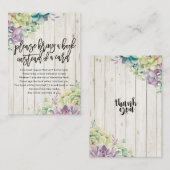 赤ちゃんシャワー代わりに本を持ってきてね エンクロージャーカード (正面/裏面)