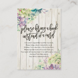 赤ちゃんシャワー代わりに本を持ってきてね エンクロージャーカード