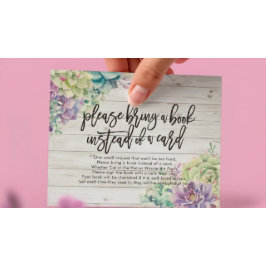 赤ちゃんシャワー代わりに本を持ってきてね エンクロージャーカード