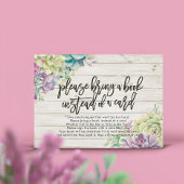 赤ちゃんシャワー代わりに本を持ってきてね エンクロージャーカード