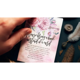 赤ちゃんシャワー代わりに本を持ってきてね エンクロージャーカード