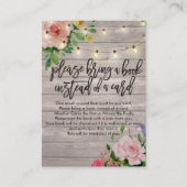 赤ちゃんシャワー代わりに本を持ってきてね エンクロージャーカード (正面)