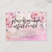 赤ちゃんシャワー代わりに本を持ってきてね エンクロージャーカード (正面)