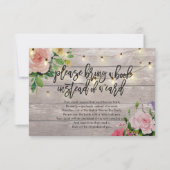 赤ちゃんシャワー代わりに本を持ってきてね 招待状 (正面)