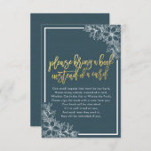 赤ちゃんシャワー代わりに本を持ってきてね 招待状 (正面/裏面)