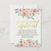 赤ちゃんシャワー代わりに本を持ってきてね 招待状 (正面)