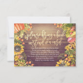 赤ちゃんシャワー代わりに本を持ってきてね 招待状 (正面)