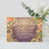 赤ちゃんシャワー代わりに本を持ってきてね 招待状 (スタンド正面)