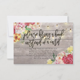 赤ちゃんシャワー代わりに本を持ってきてね 招待状