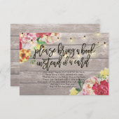 赤ちゃんシャワー代わりに本を持ってきてね 招待状 (正面/裏面)