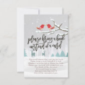 赤ちゃんシャワー代わりに本を持ってきてね 招待状 (正面)