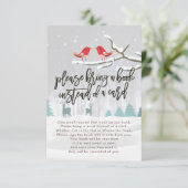 赤ちゃんシャワー代わりに本を持ってきてね 招待状 (スタンド正面)