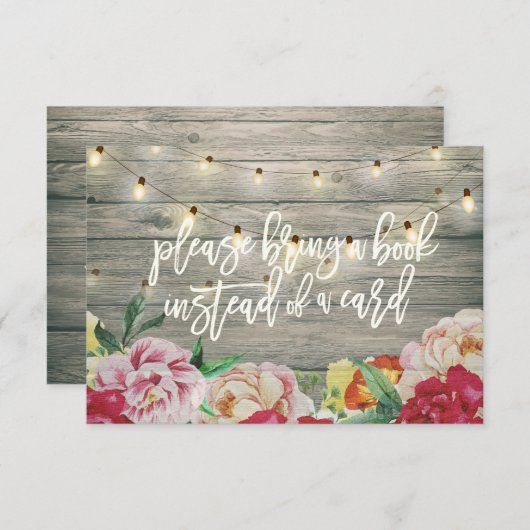 赤ちゃんシャワー代わりに本を持ってきてね 招待状 (正面/裏面)