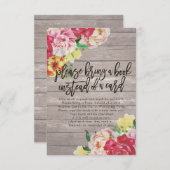 赤ちゃんシャワー代わりに本を持ってきてね 招待状 (正面/裏面)