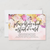 赤ちゃんシャワー代わりに本を持ってきてね 招待状 (正面)