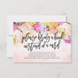 赤ちゃんシャワー代わりに本を持ってきてね 招待状