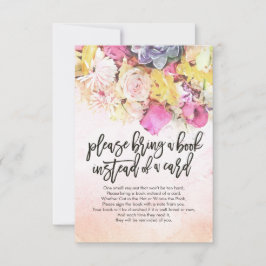 赤ちゃんシャワー代わりに本を持ってきてね 招待状