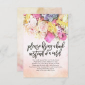 赤ちゃんシャワー代わりに本を持ってきてね 招待状 (正面/裏面)