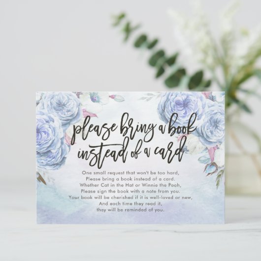 赤ちゃんシャワー代わりに本を持ってきてね 招待状 (スタンド正面)