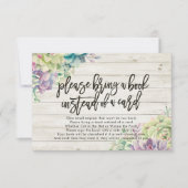 赤ちゃんシャワー代わりに本を持ってきてね 招待状 (正面)