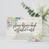 赤ちゃんシャワー代わりに本を持ってきてね 招待状 (スタンド正面)