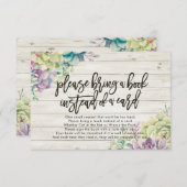 赤ちゃんシャワー代わりに本を持ってきてね 招待状 (正面/裏面)