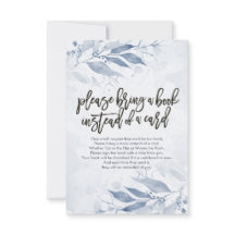 赤ちゃんシャワー代わりに本を持ってきてね