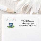 赤ちゃんシャワー住所 シール，アドパーソナライズされたレス ラベル (インサイチュ)