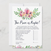 赤ちゃんシャワー価格ゲームを推測 招待状 (正面)