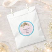 赤ちゃんシャワー優先バッグ、ベビーウミガメ、ピンク/ブルー フェイバーバッグ (クリップ留めされた状態)