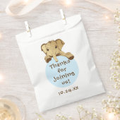 赤ちゃんシャワー優先バッグ、金ゴールドブルーエレファント フェイバーバッグ (クリップ留めされた状態)