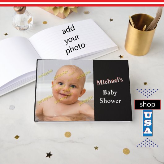 赤ちゃんシャワー写真モノグラム🍼ウィズス ゲストブック