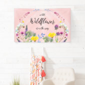 赤ちゃんシャワー写真背景、ワイルドフラワー 横断幕 (インサイチュ)